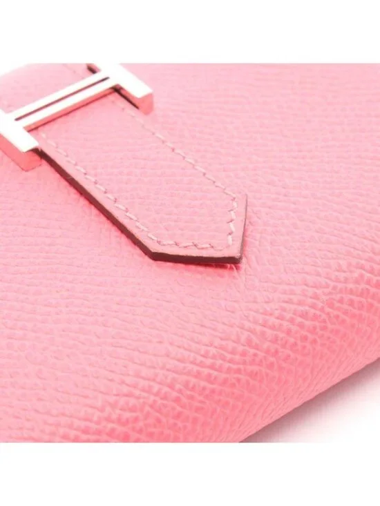 Hermes Card Case Bearn Mini Rose Azalea Leather Azale Pink - Picture 8 of 12